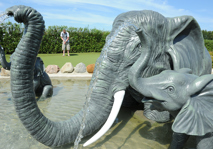 Elephant fountain at Jambo adventure golf